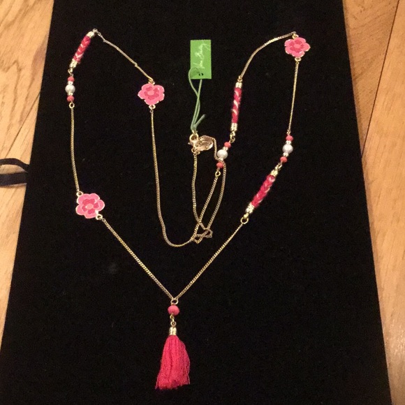 Vera Bradley Jewelry - Vera Bradley gold braid and enamel flower necklace